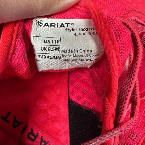 ARIAT Women's Shoes Sneakers Fuse Leopard Bright Pink Mobwife Sz 11 Workout Gym - Picture 10 of 11